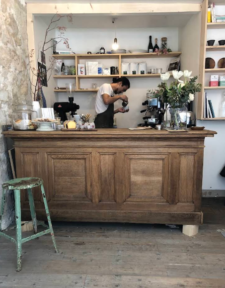 Dream Man café counter and interior